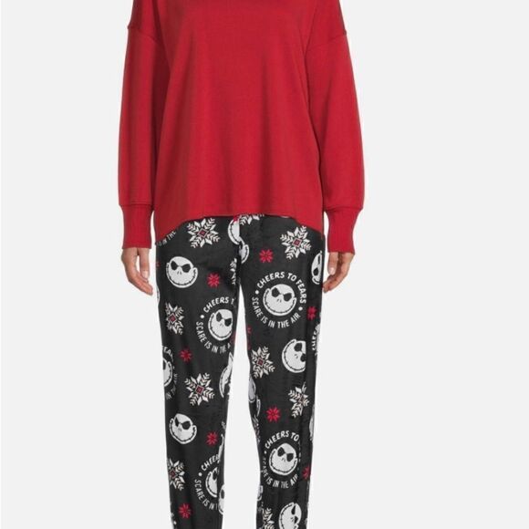 Plus size 2xl xxl nightmare before christmas xmas velour sleep joggers pj pajama - Picture 3 of 5